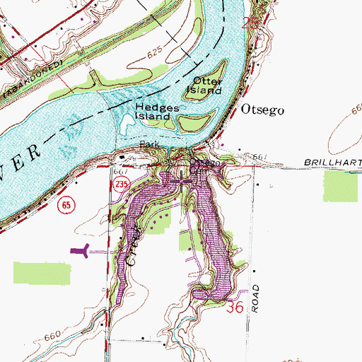 Topographic Map of Williamsburg Lake, OH