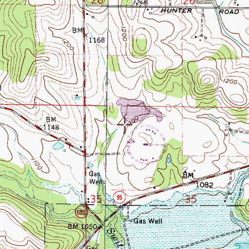 Topographic Map of Mohican Trail Camp Lake Dam, OH