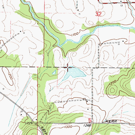 Topographic Map of Geottl Pond Dam, OH