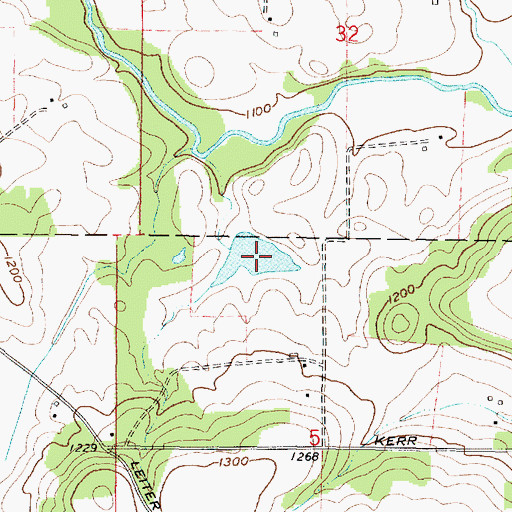 Topographic Map of Geottl Pond, OH