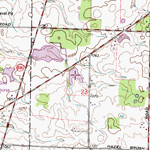 Topographic Map of Cooke Pond Number One, OH