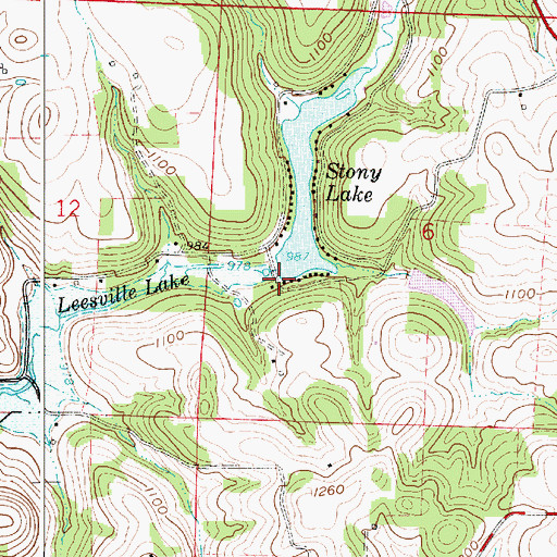 Topographic Map of Stony Lake Dam, OH