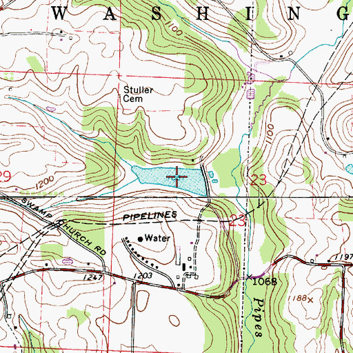 Topographic Map of Tennessee Gas Lake, OH