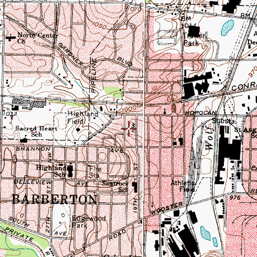 Topographic Map of Lake Dorothy, OH