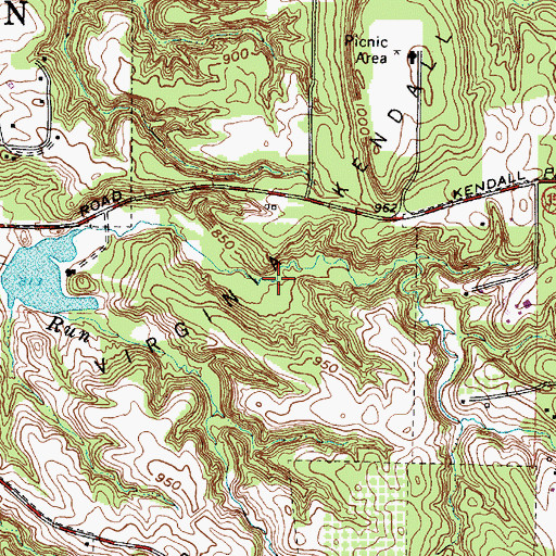 Topographic Map of Camp Butler Lake Dam, OH