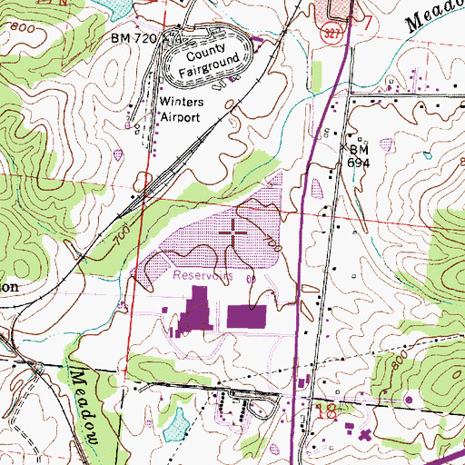 Topographic Map of Banquet Foods Reservoir, OH