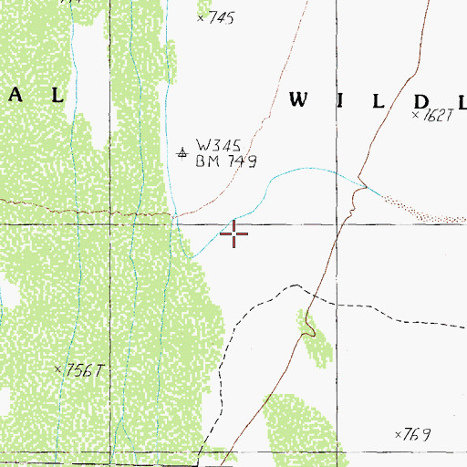 Topographic Map of Salt Well, AZ