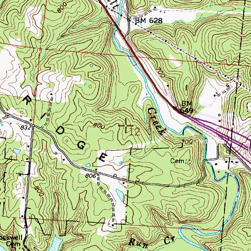Topographic Map of Jisco Lake, OH