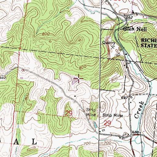 Topographic Map of Gallahan Pond Dam, OH