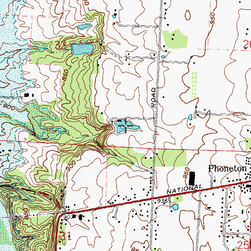 Topographic Map of Owen Pond, OH