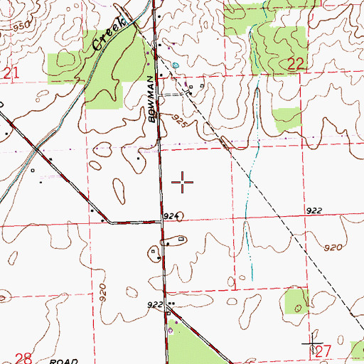 Topographic Map of Metzger Upground Reservoir Dam, OH