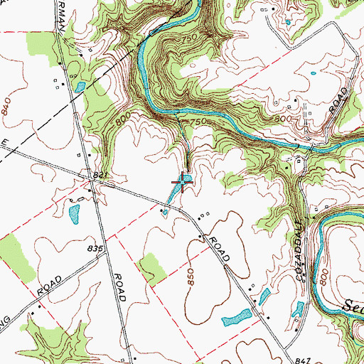 Topographic Map of Harper Pond, OH