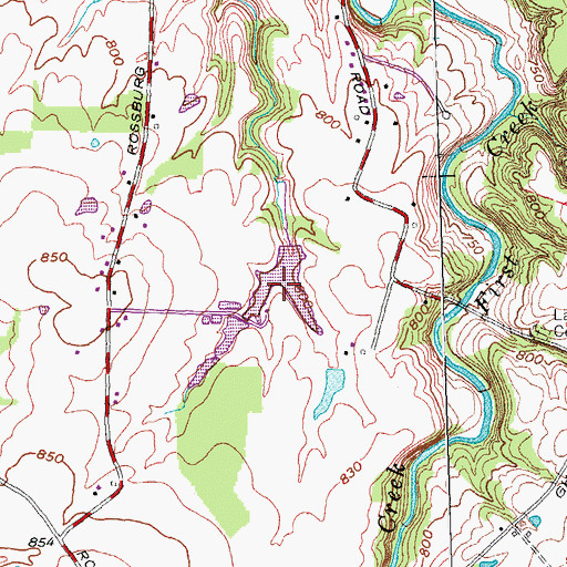 Topographic Map of Piney Wood Lake, OH