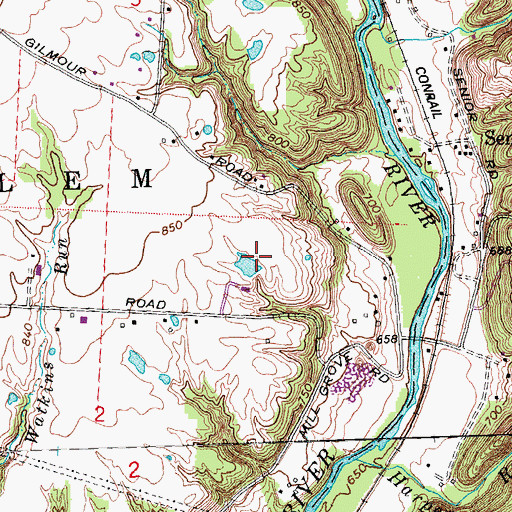 Topographic Map of Harper Pond Dam, OH