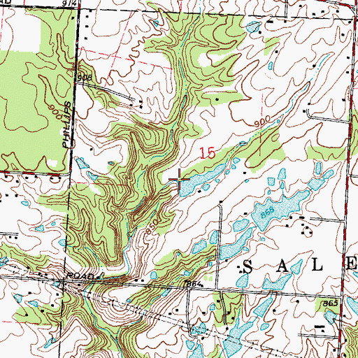 Topographic Map of Lilley Lake 9341-006 Dam, OH