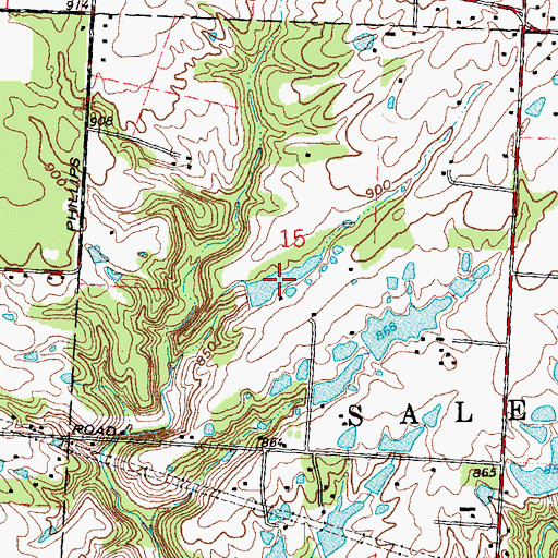 Topographic Map of Lilley Lake 9341-006, OH