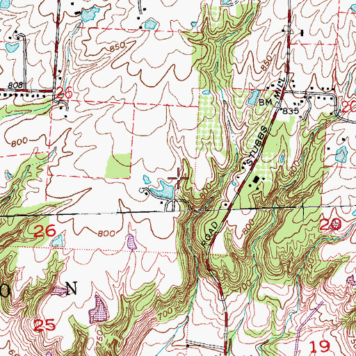 Topographic Map of Boehmler Pond Dam, OH