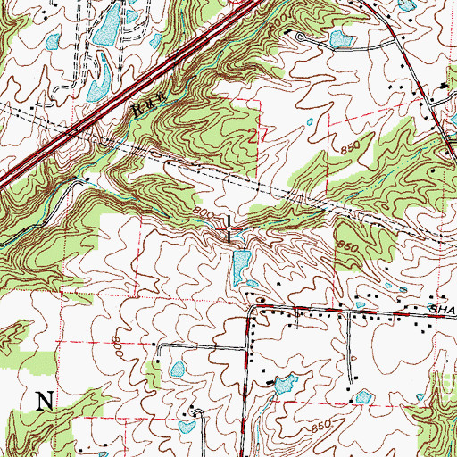 Topographic Map of Spear Pond Dam, OH