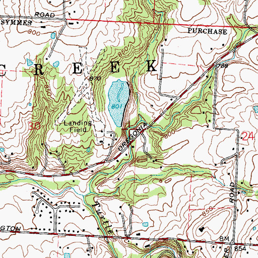 Topographic Map of Fred Lake Dam, OH