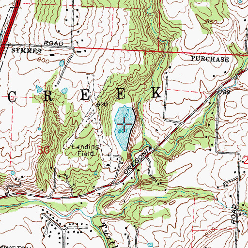 Topographic Map of Fred Lake, OH