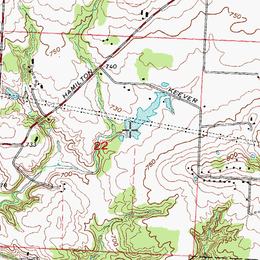 Topographic Map of Shroder Lake Dam, OH