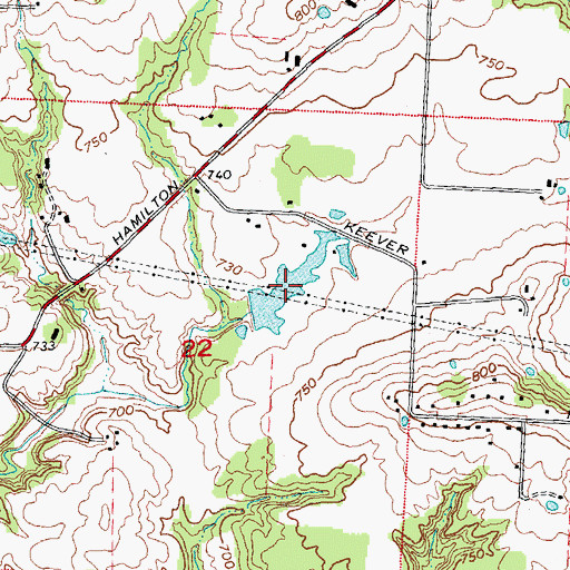 Topographic Map of Shroder Lake, OH