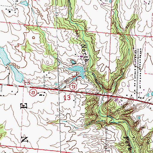 Topographic Map of Glass Pond, OH