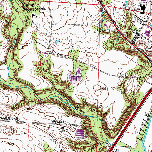 Topographic Map of Stoneybrook Farm Lake, OH
