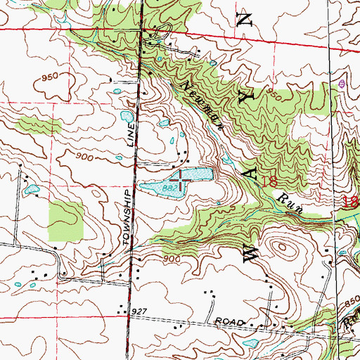 Topographic Map of Stolle Lake, OH