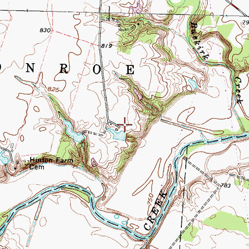 Topographic Map of Dunlap Pond Dam Number Three, OH