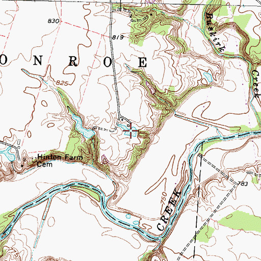 Topographic Map of Dunlap Pond Number Three, OH