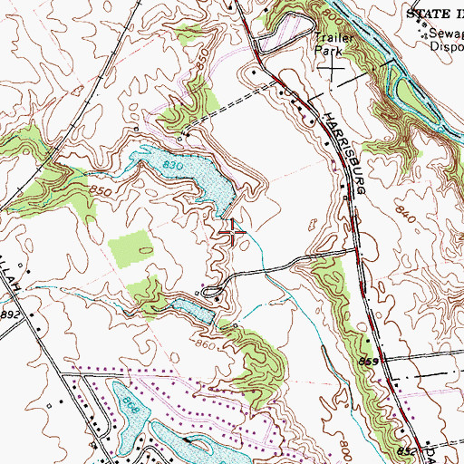 Topographic Map of Sunset Hill Estate Lake Dam, OH