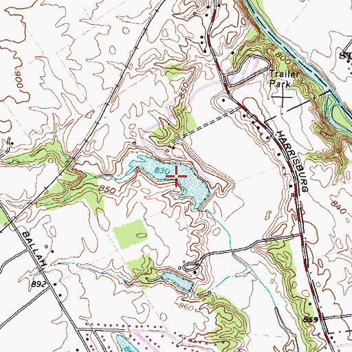 Topographic Map of Sunset Hill Estate Lake, OH