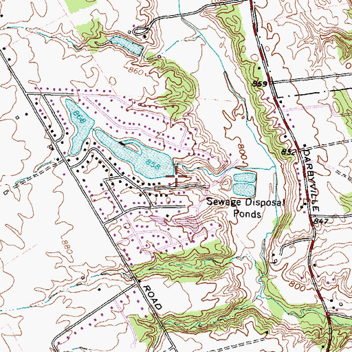 Topographic Map of Clark Lakes Pond One Dam, OH