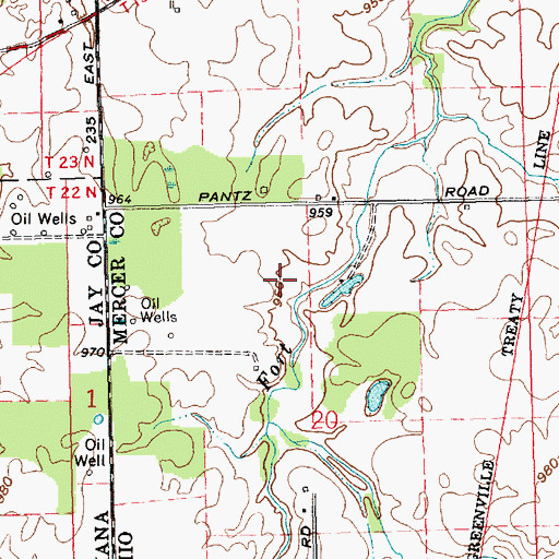 Topographic Map of Upper Wabash Number Three Pond Dam, OH