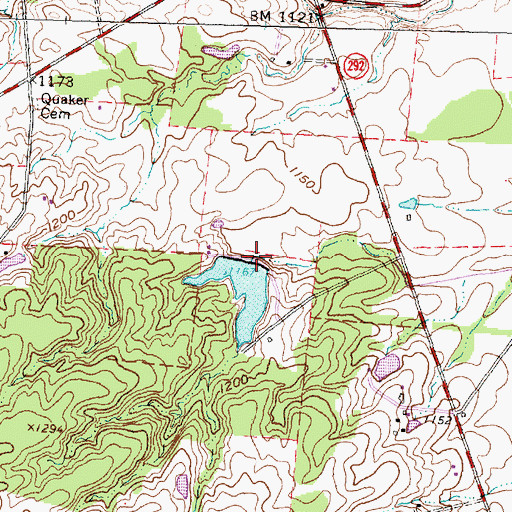 Topographic Map of East Liberty Lake Dam, OH