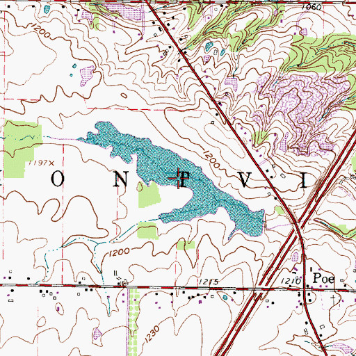 Topographic Map of Sunnyslope Lake, OH