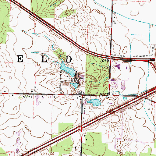 Topographic Map of Wolf Lakes Dam, OH