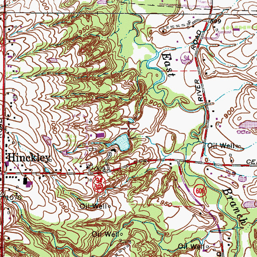 Topographic Map of Pischieri Pond Dam, OH