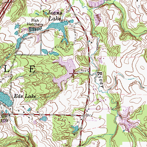 Topographic Map of Siedel Lake Dam, OH