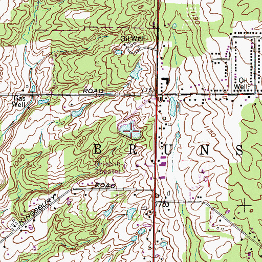 Topographic Map of Lake Chateau, OH