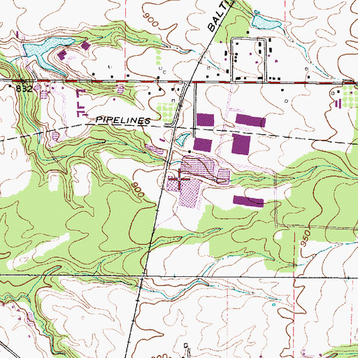 Topographic Map of Modern Tool and Die Company Reservoir Dam, OH
