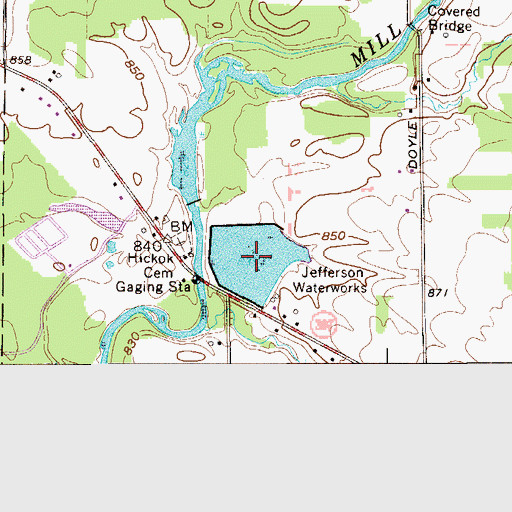 Topographic Map of Lampson Reservoir, OH