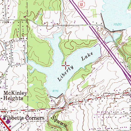 Topographic Map of Lower Girard Lake, OH