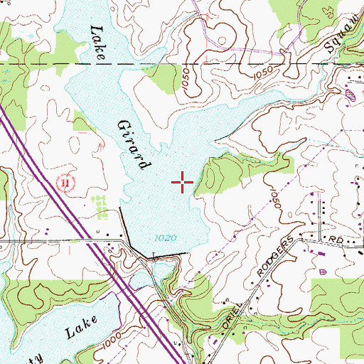 Topographic Map of Upper Girard Lake, OH