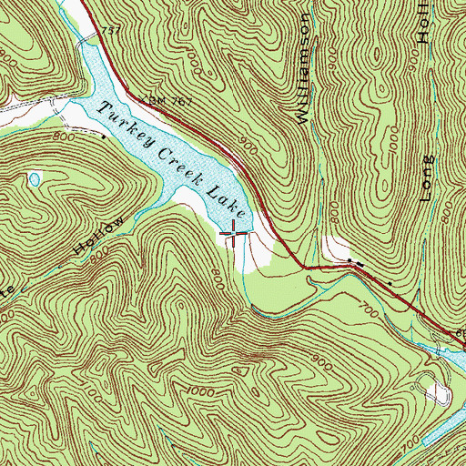 Topographic Map of Turkey Creek Lake Dam, OH
