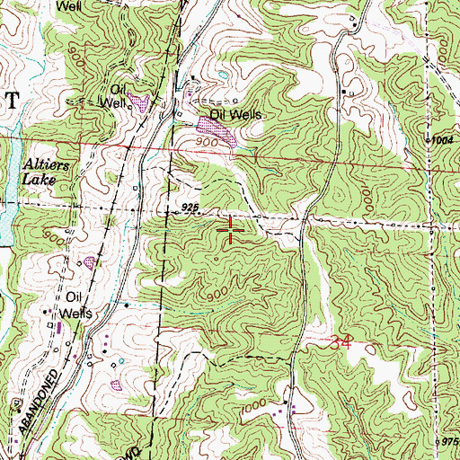Topographic Map of Altiers Lake, OH