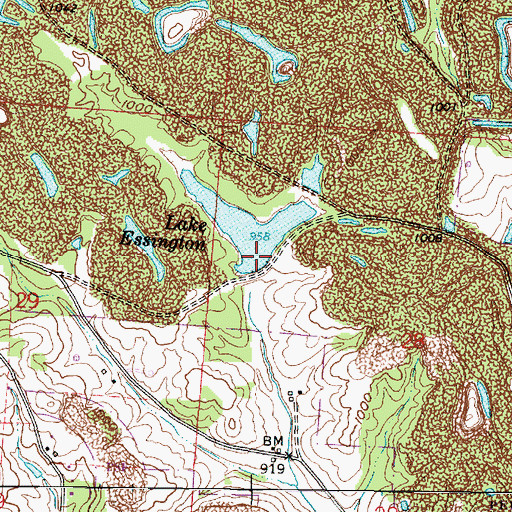 Topographic Map of Essington Lake Dam, OH
