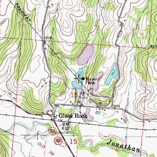 Topographic Map of Central Silica Company Pond 9722-009, OH