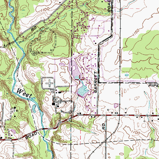 Topographic Map of Indian Canoe Lake, OH